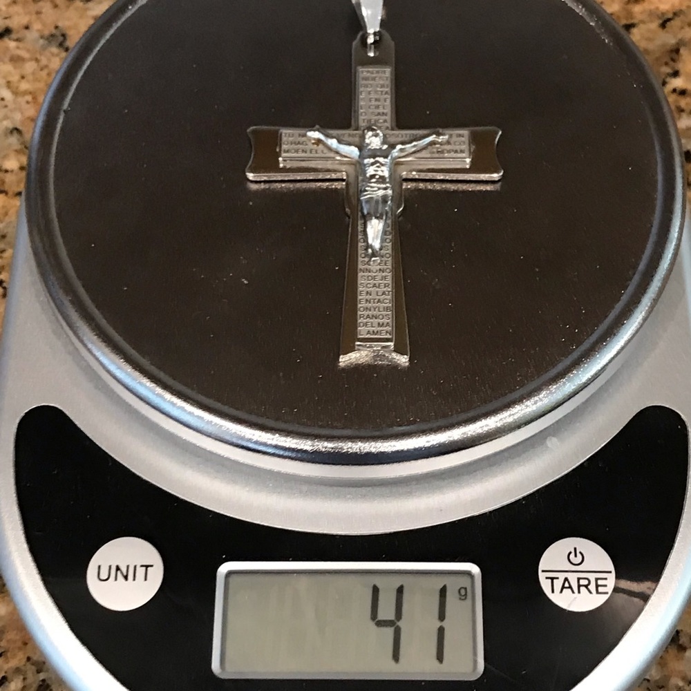 Stainless steel crucifix pendant for men’s chain